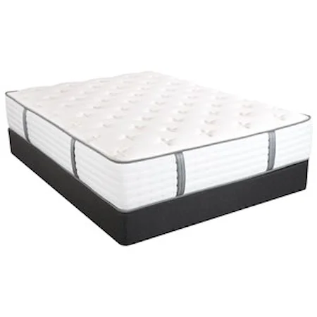 Queen Extra Firm Pocketed Coil Mattress and Nordic Wood Foundation